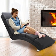 Ležalnik LONDON, 186×55×89cm, antracitna