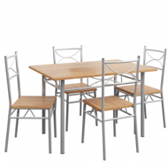 Jedilni komplet PAUL, 5-delni, naravno rjav