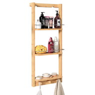 Stenska polica za kopalnico BAMBOO, 28,5x10x70cm, 3 police, rjava