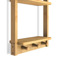 Stenska polica za kopalnico BAMBOO, 28,5x10x70cm, 3 police, rjava