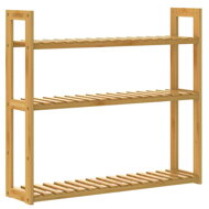 Stenska bambusova polica KAREN, 3 nivoji, 60x15x54cm, rjava