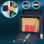 Poštni nabiralnik s tubusom za časopise POST, 30,5x10x33,5cm, antracit