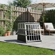 Transportni boks za psa BRUNO, 66x90x72cm, srebrn/črn