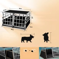 Transportni boks za psa BRUNO, 89x70x51cm, srebrna/črna