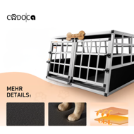 Transportni boks za psa BRUNO, 89x70x51cm, srebrna/črna