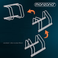 Stojalo za 2 kolesi BIKE, 48x32x27cm, srebrn