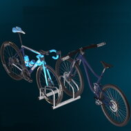 Stojalo za 2 kolesi BIKE, 48x32x27cm, srebrn