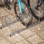 Stojalo za 3 kolesa BIKE, 84x32x27cm, srebrn