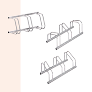 Stojalo za 3 kolesa BIKE, 84x32x27cm, srebrn