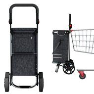 Nakupovalna torba na kolesih EASY, 50l, črna