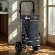Nakupovalna torba na kolesih EASY, 50l, črna