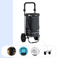Nakupovalna torba na kolesih EASY, 50l, črna