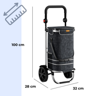 Nakupovalna torba na kolesih EASY, 50l, črna