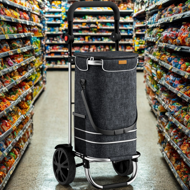Nakupovalna torba na kolesih EASY, 50l, črna