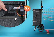 Nakupovalna torba na kolesih EASY, 50l, črna
