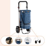 Nakupovalna torba na kolesih EASY, 50l, modra