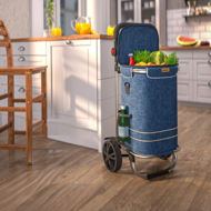 Nakupovalna torba na kolesih EASY, 50l, modra