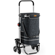 Nakupovalna torba na kolesih za stopnice COMFORT, 50l, črna