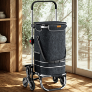 Nakupovalna torba na kolesih za stopnice COMFORT, 50l, črna