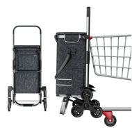 Nakupovalna torba na kolesih za stopnice COMFORT, 50l, črna