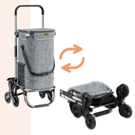 Nakupovalna torba na kolesih za stopnice COMFORT, 50l, siva