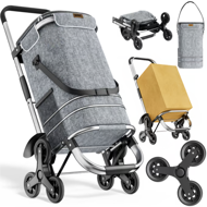 Nakupovalna torba na kolesih za stopnice COMFORT, 50l, siva