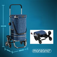 Nakupovalna torba na kolesih za stopnice COMFORT, modra