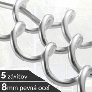 Komplet talnih sider, 8 kosov, 42,5x8,5cm, srebrn