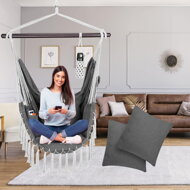 Viseči stol MANDY 170x100x150 cm, temno siv