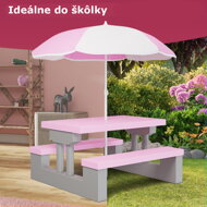 Otroški sedežni komplet s senčnikom JASMIN, roza/siva