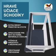 Učni stolp PLAY, borovina, 93x56x49cm, bela/antracit