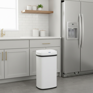 Senzorski koš za odpadke DEUS, 58 litrov, bel