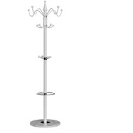 Stoječe obešalo TENZY z marmornim podstavkom, 37x173cm, belo