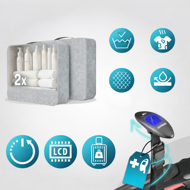 Set trdih kovčkov AERO, 4-delni, ABS, črni