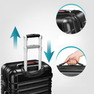 Set trdih kovčkov AERO, 4-delni, ABS, črni