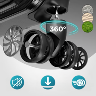 Set trdih kovčkov AERO, 4-delni, ABS, črni