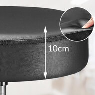 Taburetka na kolescih BONY, Ø35cm, črna