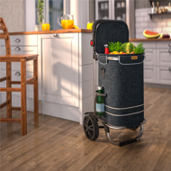 Nakupovalna torba na kolesih EASY, 50l, črna