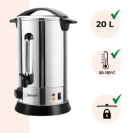 Grelnik za vino COZY, 20l, srebrn