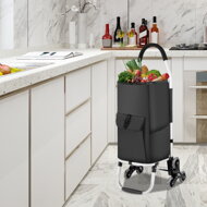 Nákupná taška Shopper, na kolieskach do schodov 45L, 101x45x39, čierna