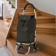Nákupná taška Shopper, na kolieskach do schodov 45L, 101x45x39, čierna