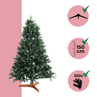 Umetno božično drevo FROST, 150cm, zeleno