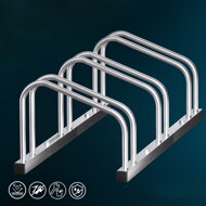 Stojan na  3 bicykle BIKE, 71x32x27cm, strieborná