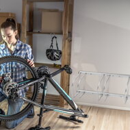 Stojalo za 3 kolesa BIKE, 84x32x27cm, srebrn