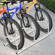 Stojalo za 3 kolesa BIKE, 84x32x27cm, srebrn