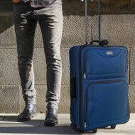 Komplet potovalnih kovčkov TRAVEL, 5-delni, temno moder