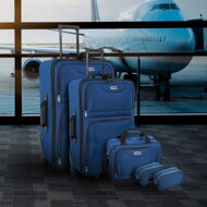 Komplet potovalnih kovčkov TRAVEL, 5-delni, temno moder