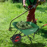 Samokolnica GREG s plastično posodo, max. kapaciteta 100 l, zelena/črna