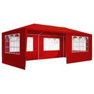 Paviljon za zabave NEAPOL, 3x6m, rdeč