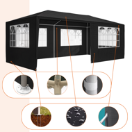 Paviljon za zabave NEAPOL, 3x6m, antracit